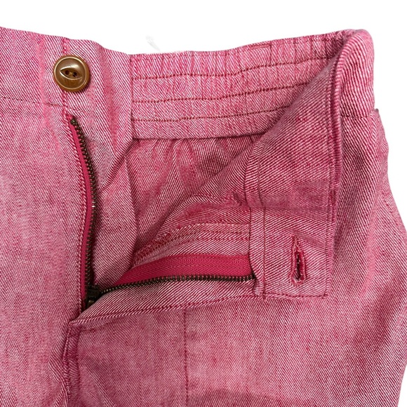 L.L.Bean pink cotton linen shorts Size 8 coastal summer beach vacation casual - Picture 7 of 10